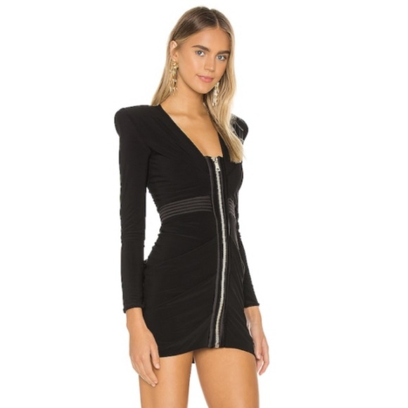 Patou Black Viscose Short Skater Dress With Zip - NWT